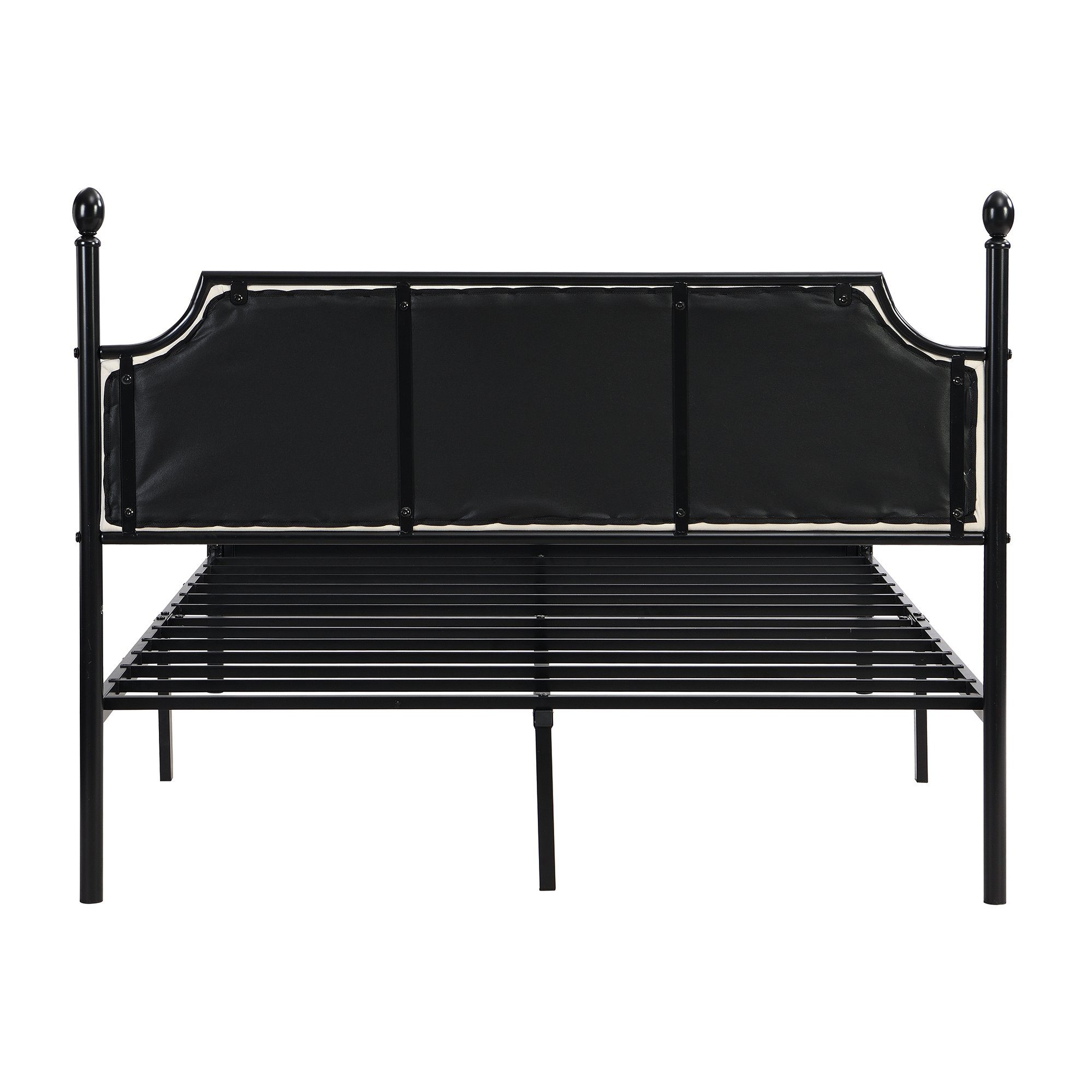 Metallbett (Doppelbett), mit Kopfteil und Lattenrost, 140x200 cm