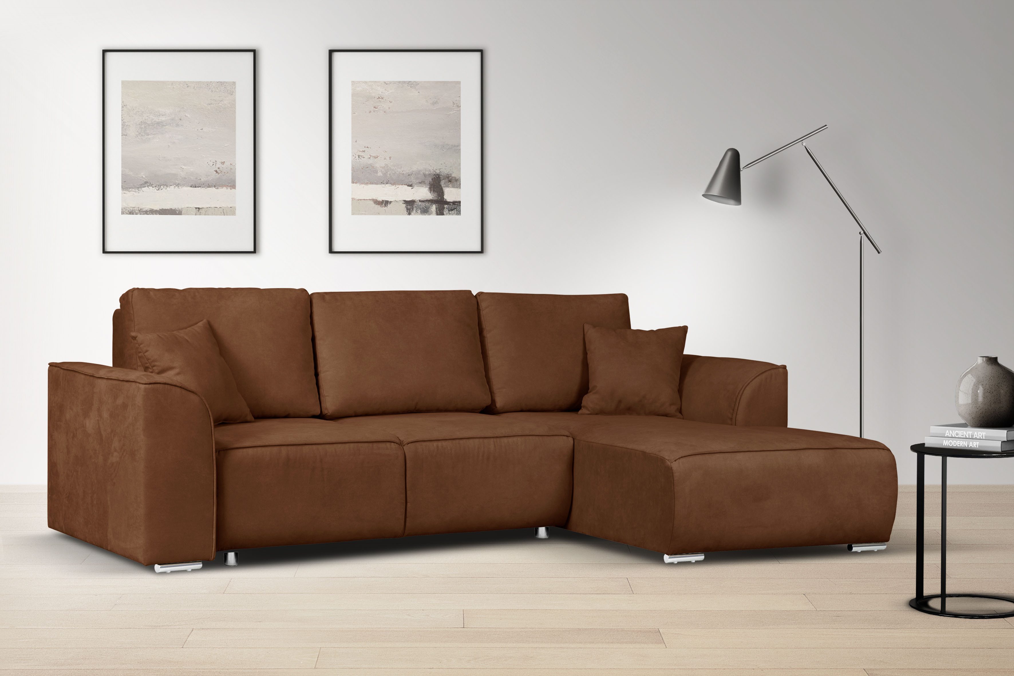 OTTO home Ecksofa "BEATRICE optionale Schlafsofa mit Bettkasten, B/T/H: 265 günstig online kaufen