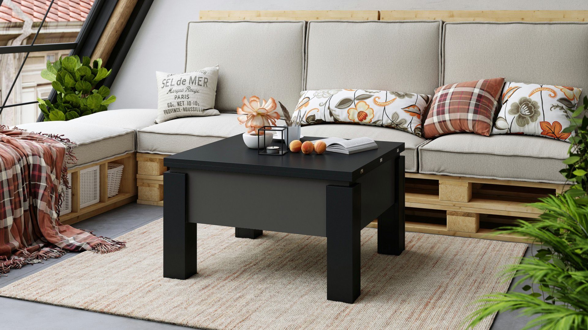 designimpex Couchtisch Design Oslo Tisch höhenverstellbar günstig online kaufen