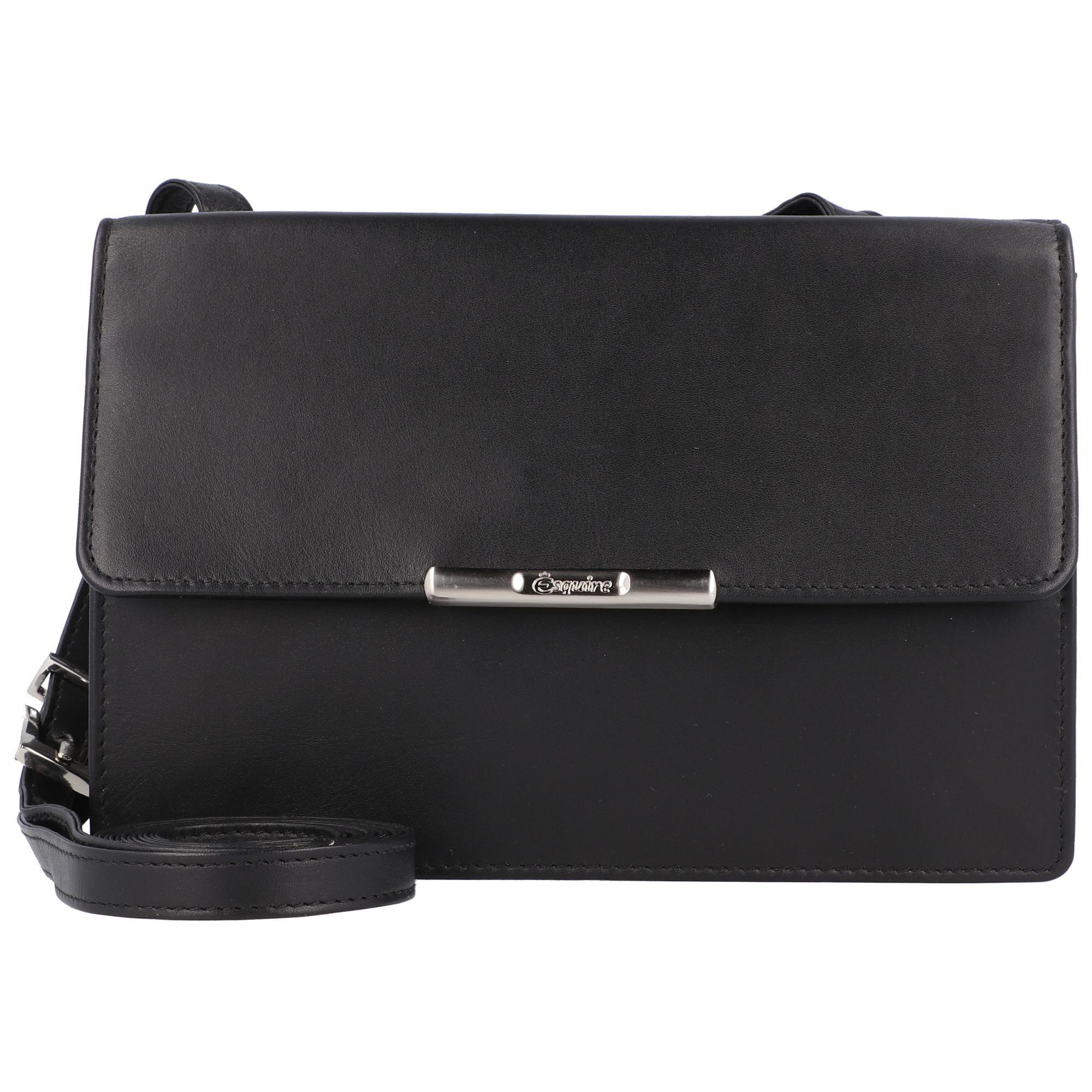 Esquire schwarz Helena, Leder Clutch