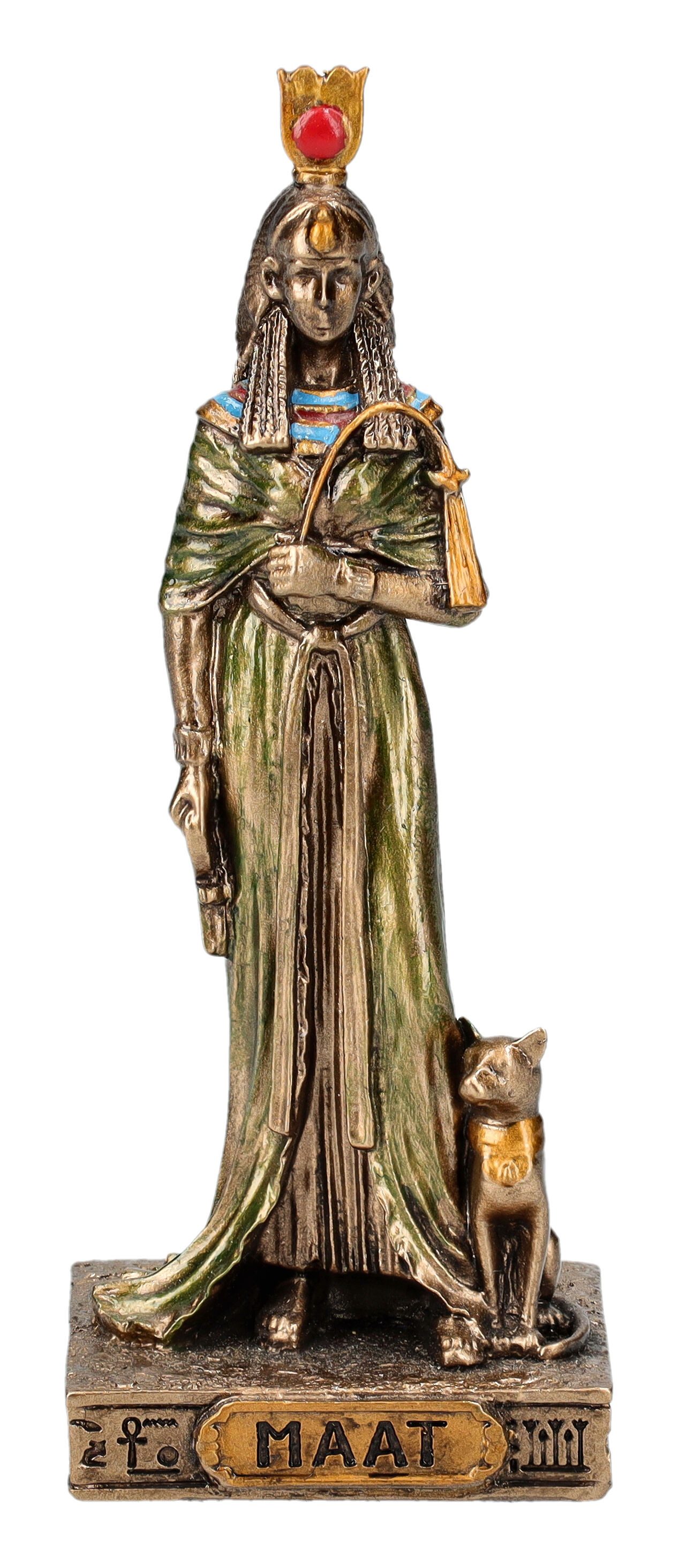 Dekofigur Göttin Maat Figur – Ägyptische Statue Veronese Miniatur 8.5 cm Deko