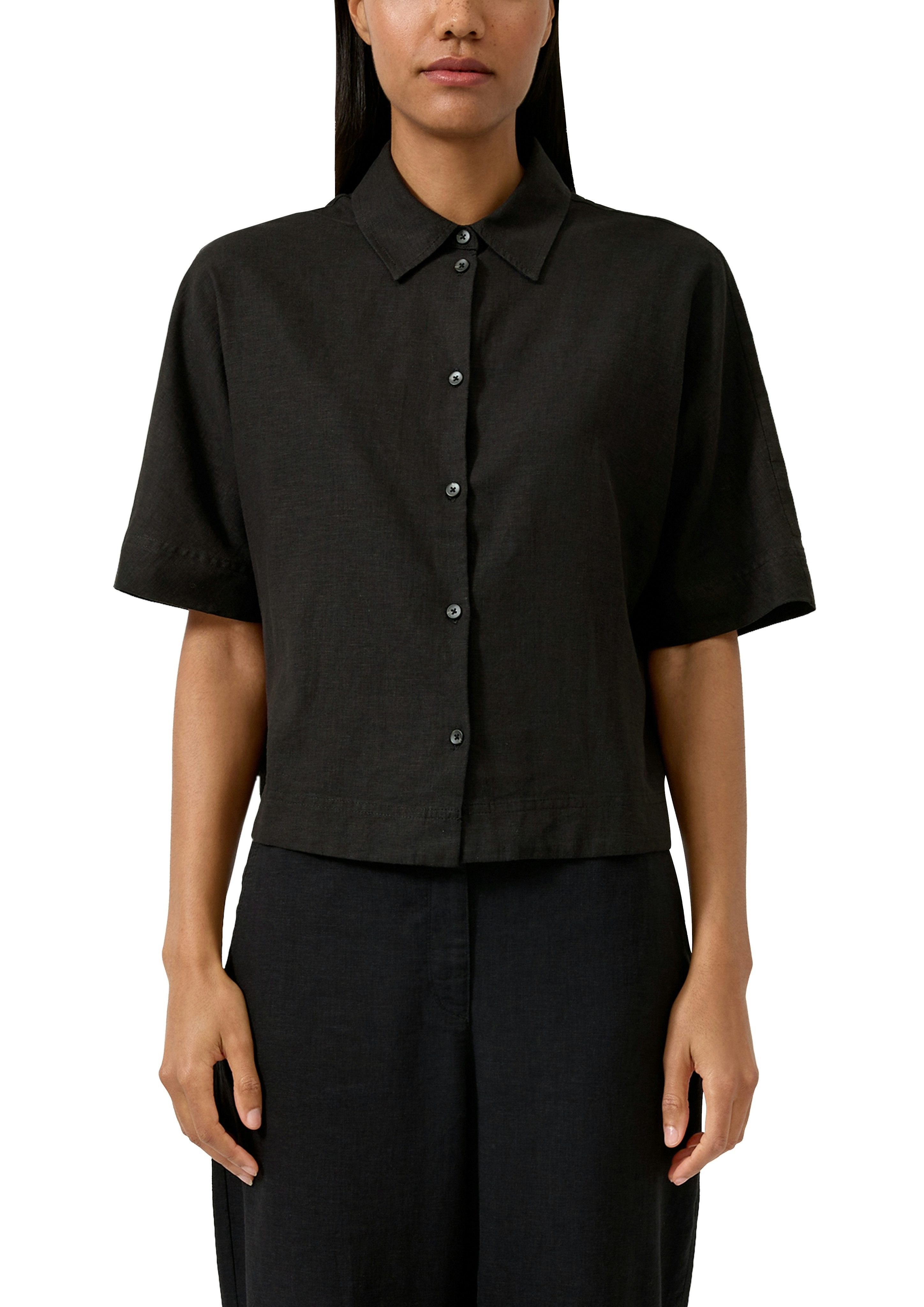 s.Oliver Hemdbluse kurz, mit Knopfleiste