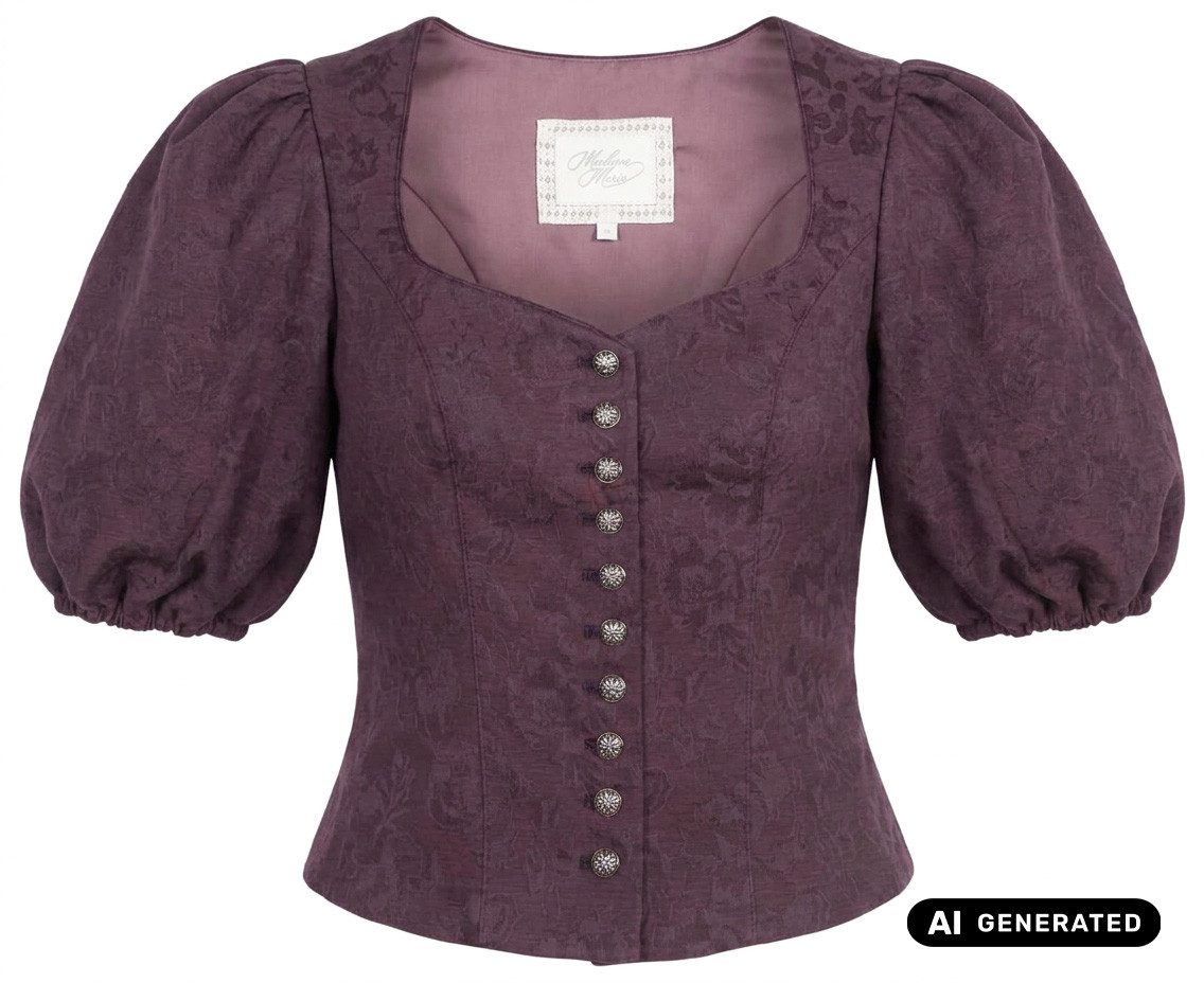 Madame Marie Dirndl Trachtenmieder Serella Puffarm mauve