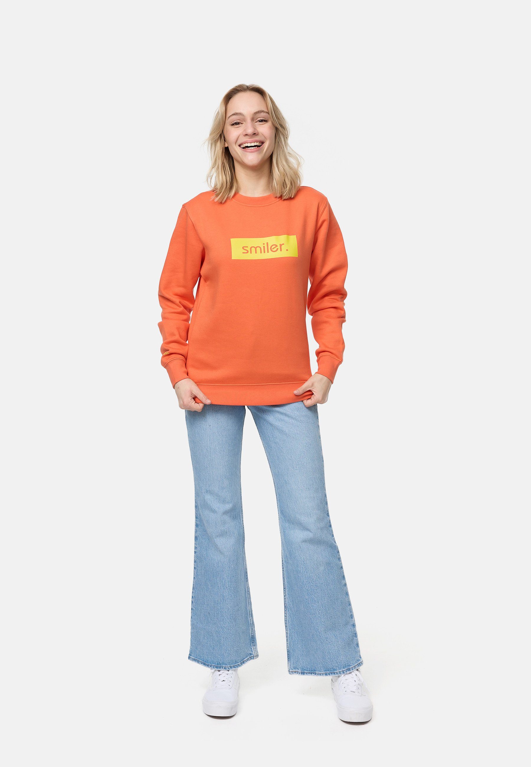 smiler. Sweatshirt dude. mit Label-Applikationen