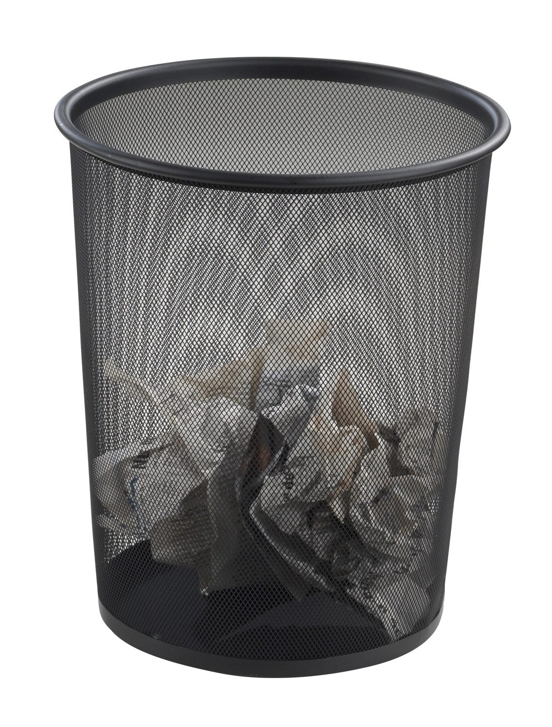 Home4You Papierkorb, 2er Set, Schwarz, Ø 29,5 cm, 20 Liter