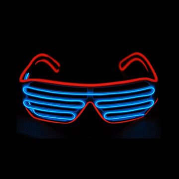GelldG Brille LED Brille, Neon Leuchtbrille, Party Brille, Leuchten, Sonnenbrille