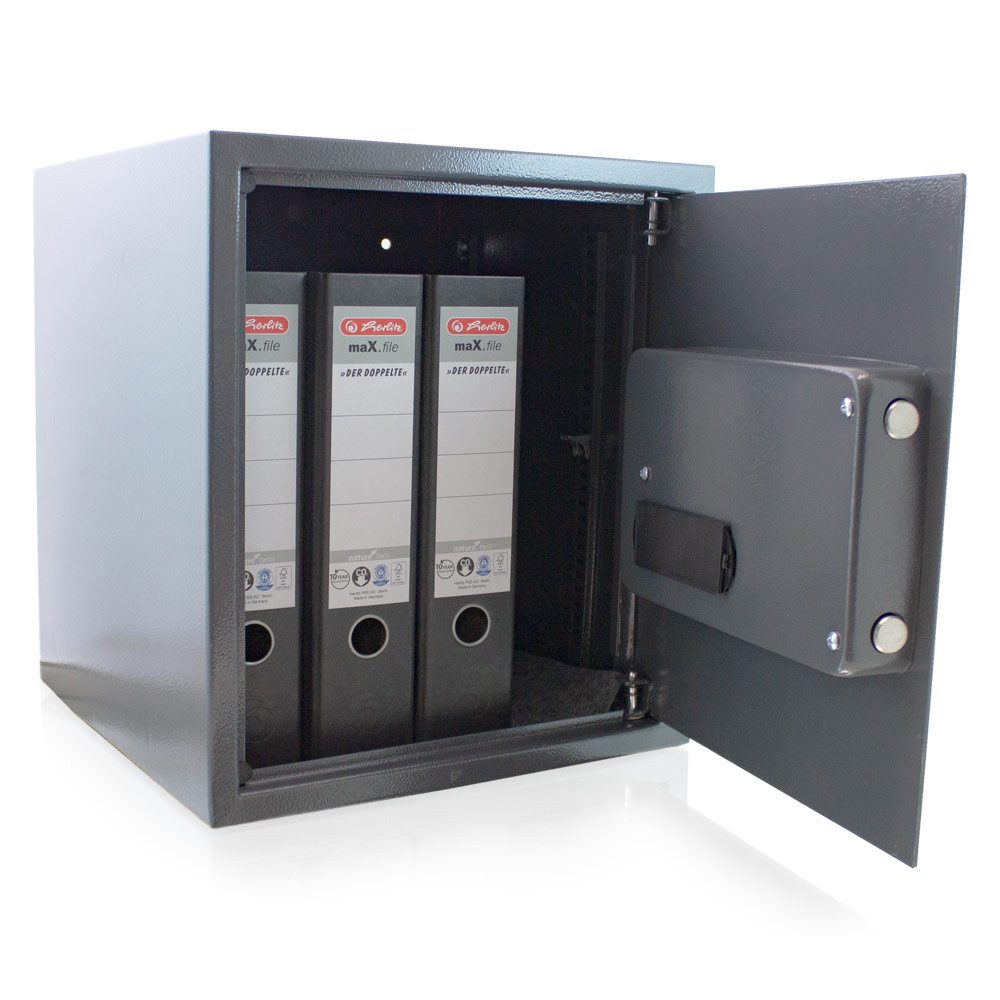 Bituxx Tresor Ordner Safe elektronisch Grau (MS-17335)