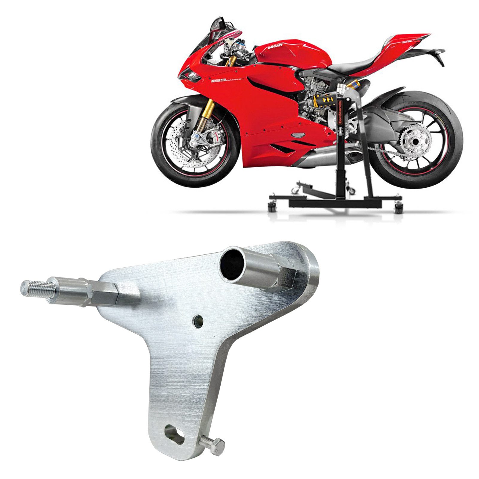 ConStands Motorradheber Adapterplatte für # Power Classic / Evo für Ducati 1199/1299 Panigale