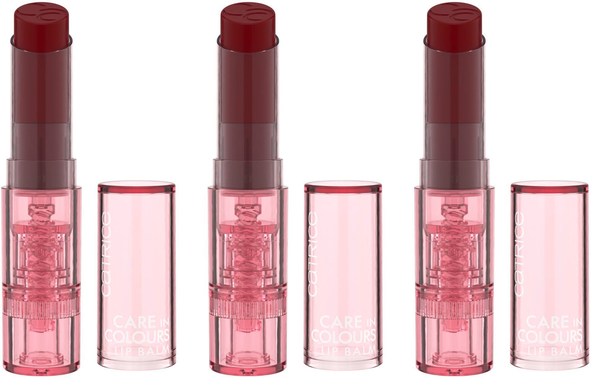 Catrice Бальзам для губ Care In Colours Lip Balm, 3-tlg., mit Shea- und Kakaobutter