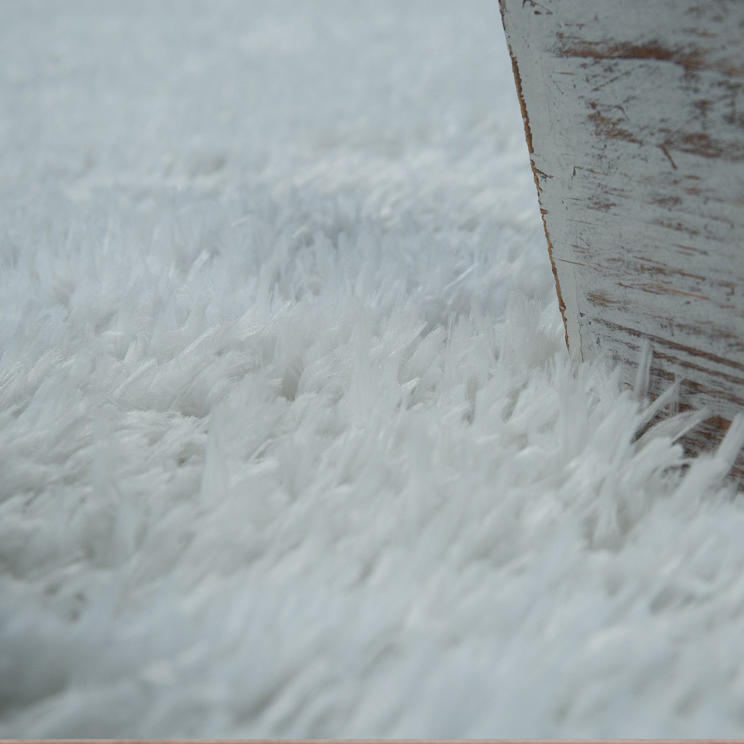 Hochflor-Teppich Waschbarer Hochflor Teppich Shaggy rechteckig, Home, Look Uni TT Flokati In Creme, Höhe: 44 mm