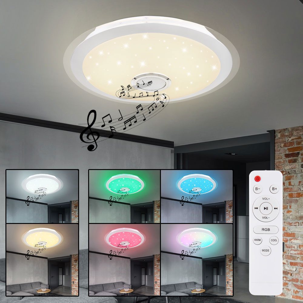 GLOBO LIGHTING LED Deckenleuchte, LED-Leuchtmittel fest verbaut, Kaltweiß, Warmweiß, Neutralweiß, Tageslichtweiß, Farbwechsel, Deckenleuchte Deckenlampe Schlafzimmerleuchte
