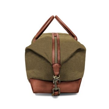 DRAKENSBERG Reisetasche Weekender »David« (M) Oliv-Grün, Herren, Damen, im Vintage-Design, Canvas und Büffelleder, klein