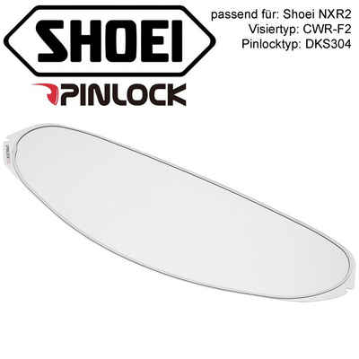 Shoei Motorradhelm Shoei Pinlock Evo klar DKS304 für Visier CWR-F2 / NXR2