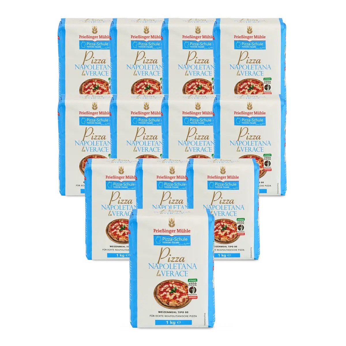 Bielmeier Mehl Pizzamehl La Verace neapol 12 Stück a 1kg Küchenmeister, 1 x 12000 g, Das Getreide stammt von Landwirtenaus der Region (SET210327-12)
