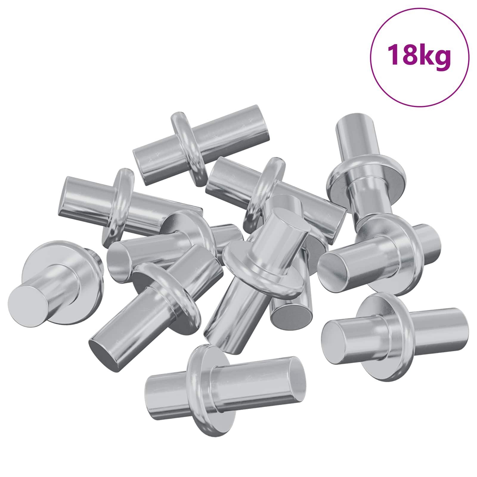 vidaXL Regaleinsatz, Regalstecker Uni 4500 pcs Silber 8,6 x 8,6 x 14,6 mm Stahl