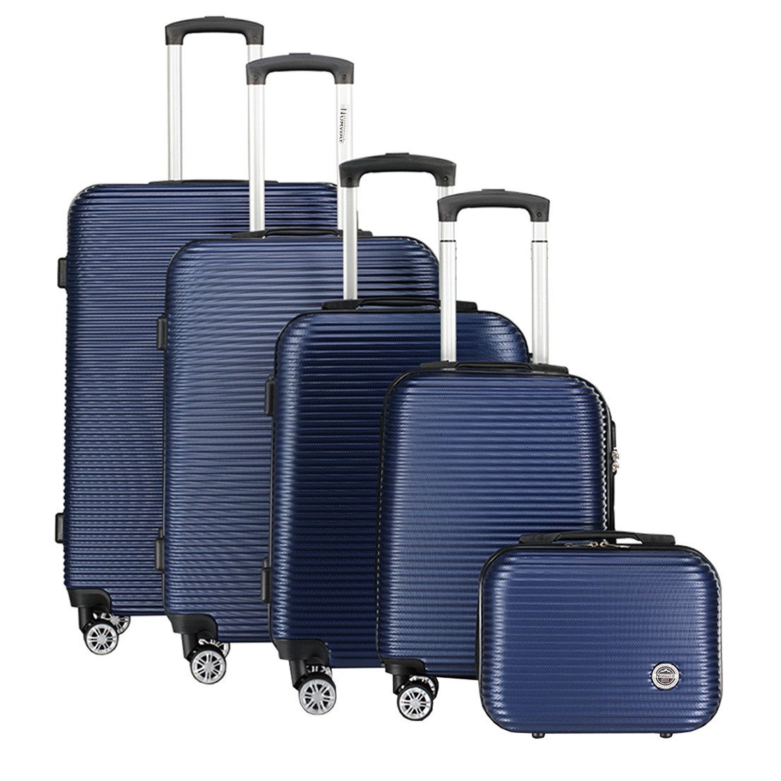 Geographical Norway Kofferset Robuste Rollkoffer Solomun, 4 Rollen, (5 tlg) günstig online kaufen