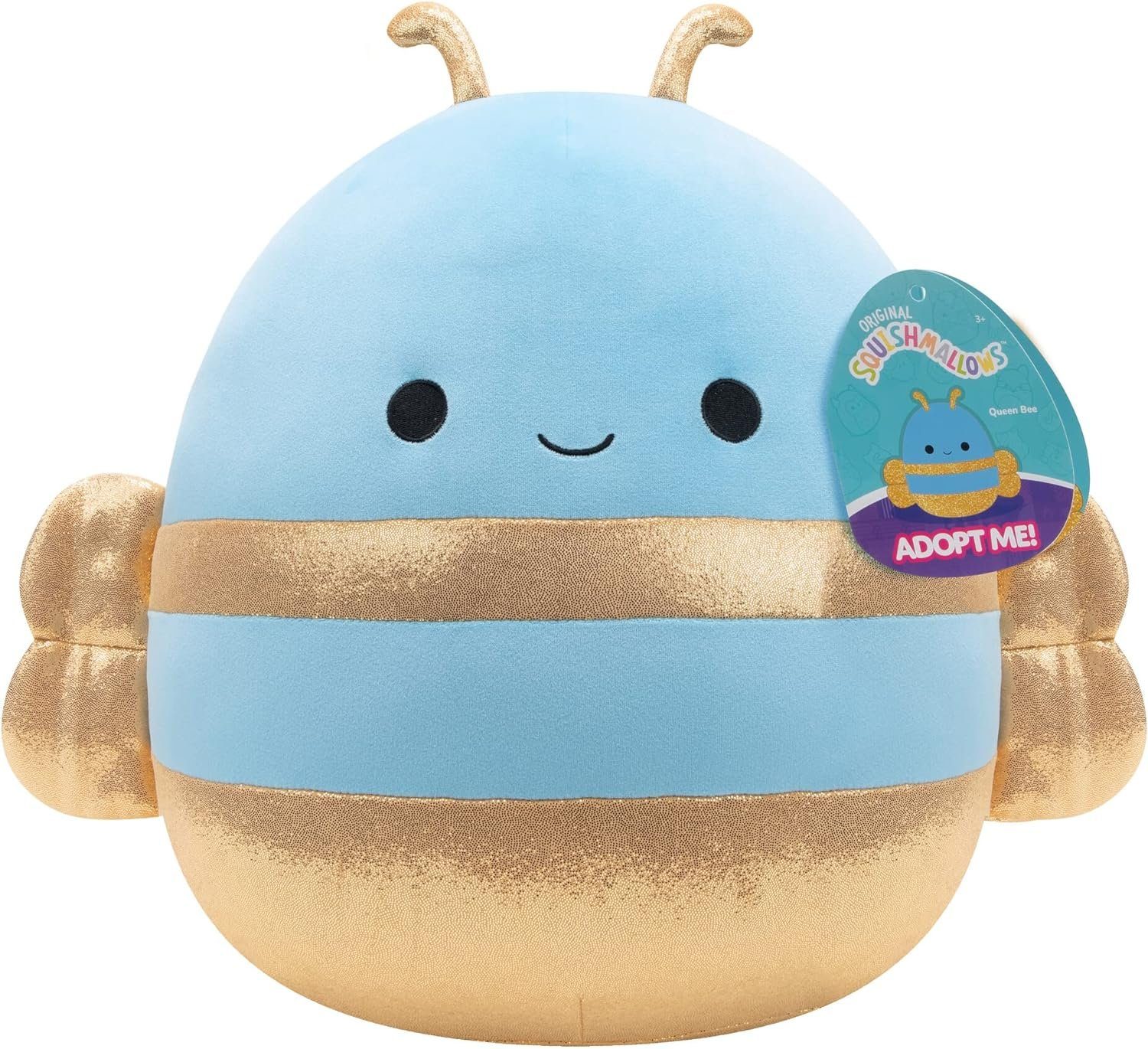 Squishmallows Lernspielzeug Original Kellytoys - Queen Bee vom Spiel Adopt Me, 35cm, Queen Bee Charakter aus dem Spiel Adopt Me