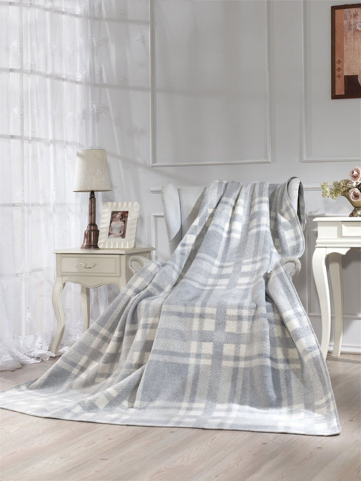 Wohndecke Wohndecke - 4 Jahreszeiten -160x200 cm / Sofadecke / Schlafdecke, livessa, Soft-Touch-Gefühl / 50% Baumwolle, 45% Acryl, 5% Polyester / 1650g