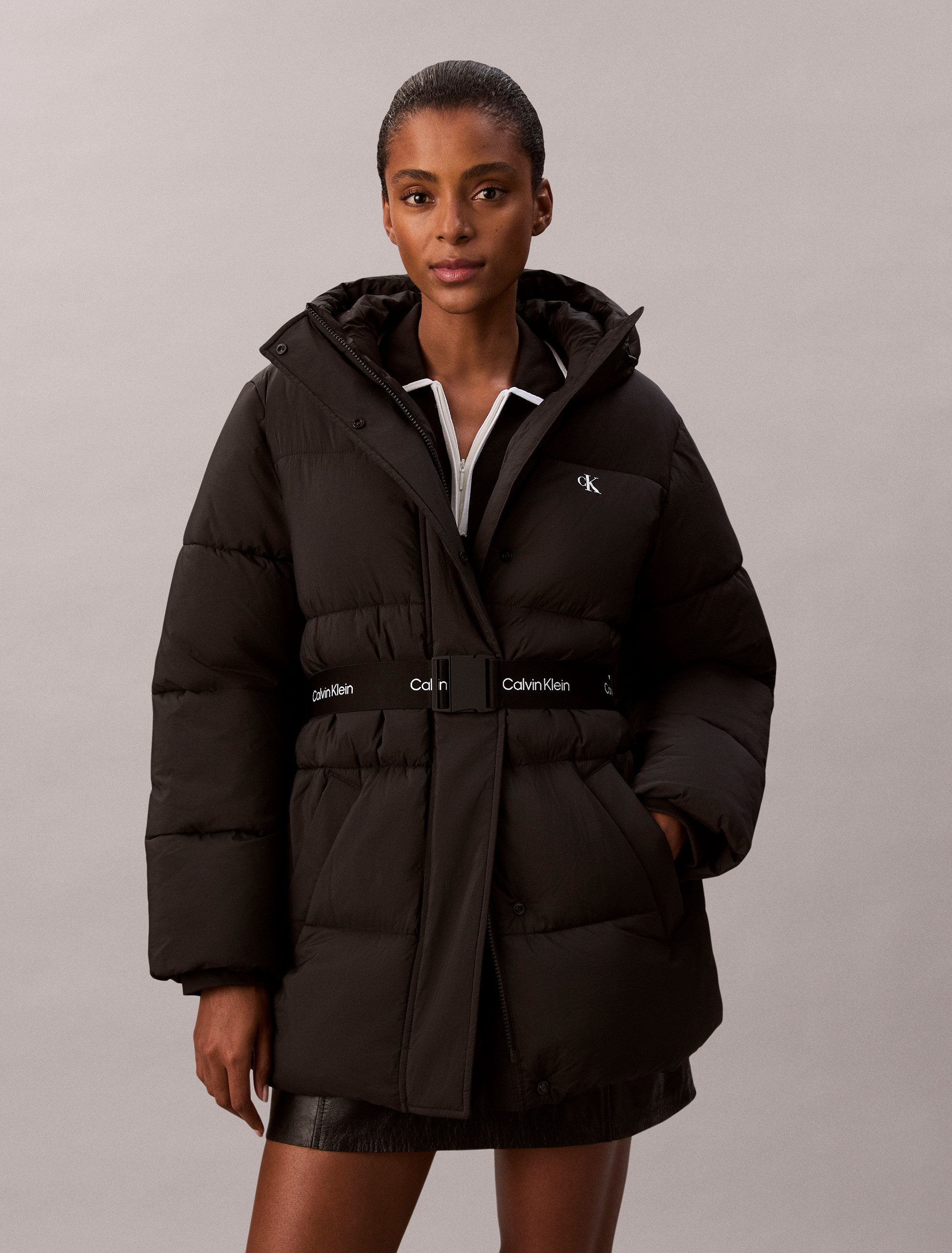 Calvin Klein Jeans Steppjacke BELTED MIDWEIGHT PUFFER Mit Rundhalsausschnit günstig online kaufen