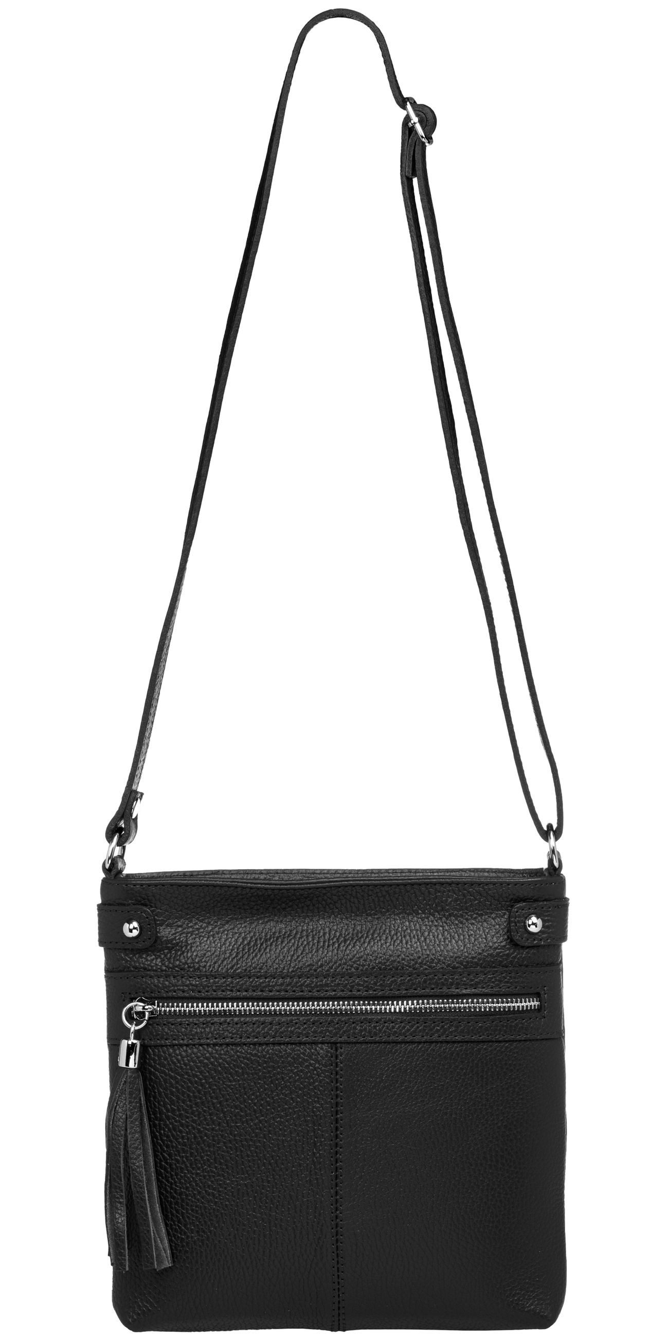 Caspar Umhängetasche Mittelgroße Crossbody Bag Leder günstig online kaufen
