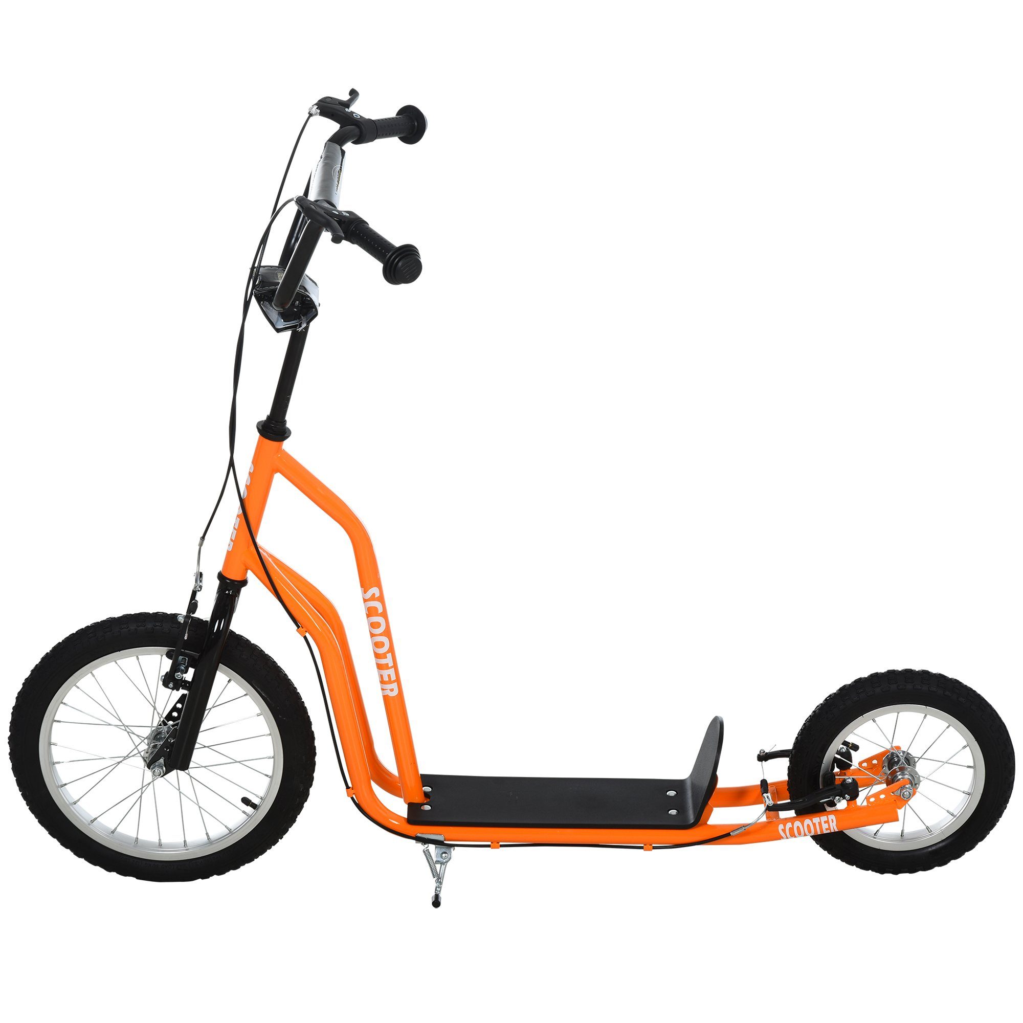 HOMCOM Scooter Kinderroller mit Handbremse orange