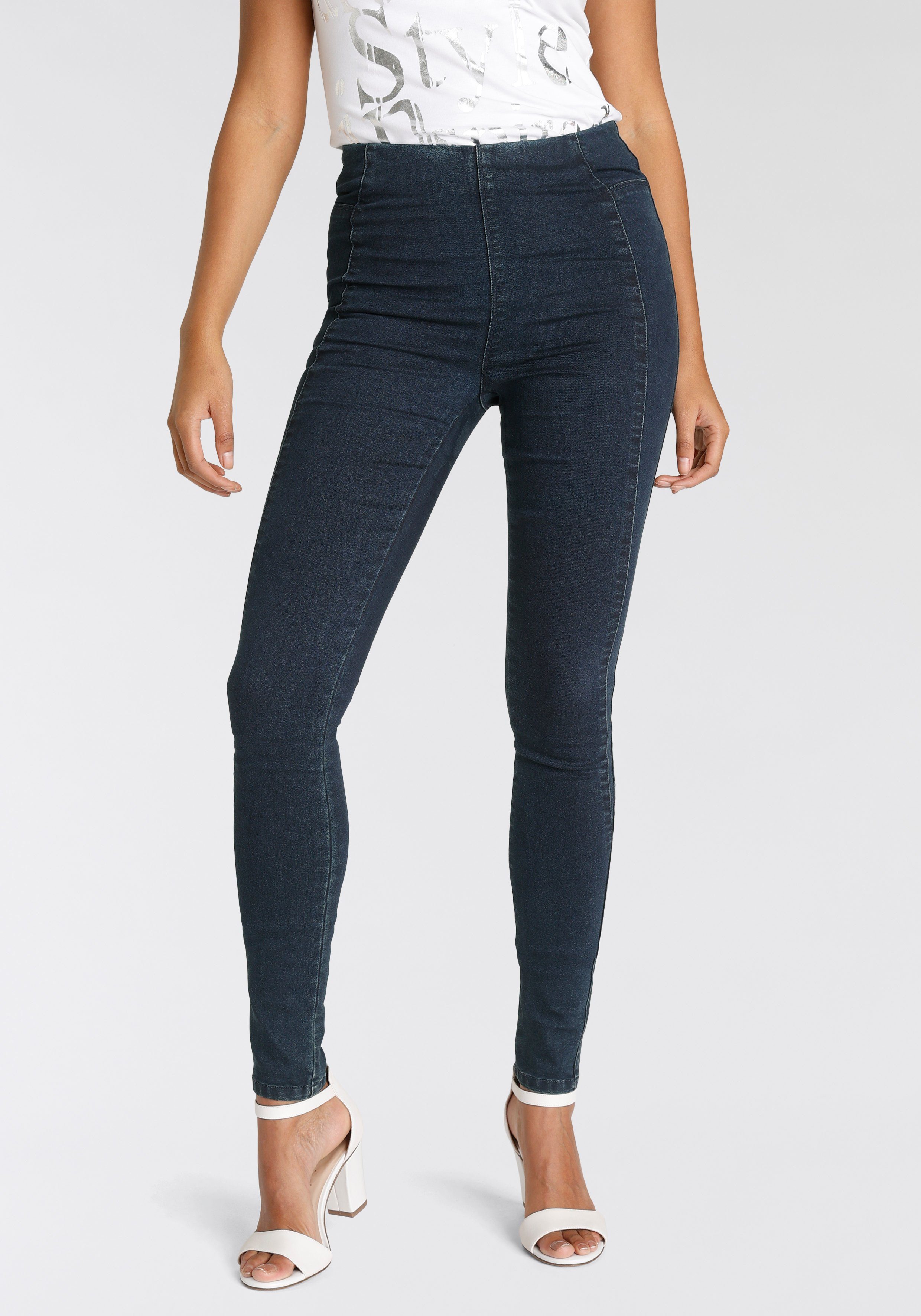 Arizona Jeansjeggings extra-eng geschnittene Beinform, hohe günstig online kaufen