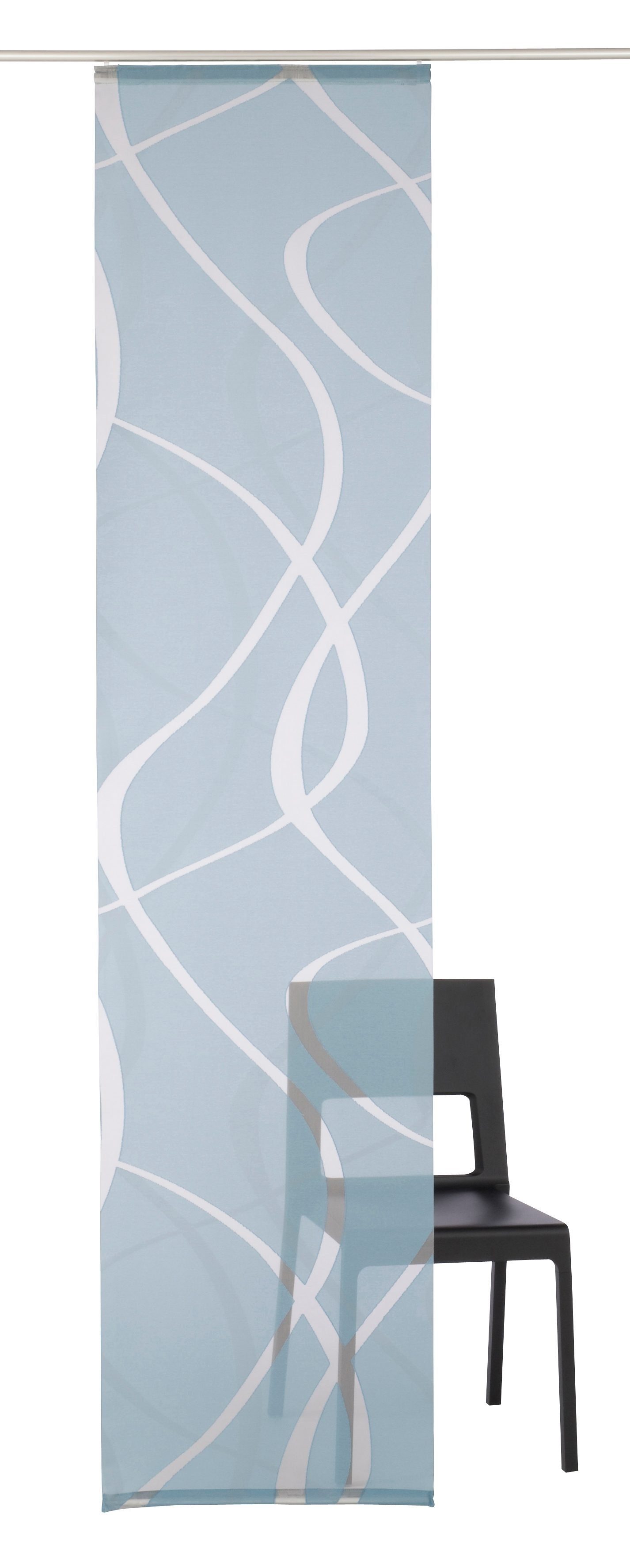 Neutex for you! Schiebegardine Rumbek (1 St), Klettband, halbtransparent, Scherli, inkl. Befestigungszubehör, Breite: 57 cm