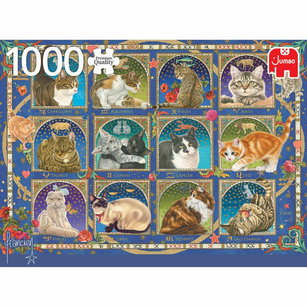 Spiele 1000 1000 Puzzle Puzzleteile Horoskop-Katzen Teile, Jumbo