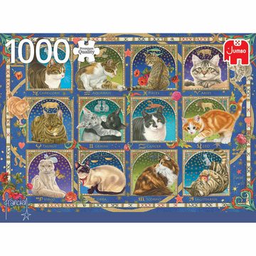 Jumbo Spiele Puzzle Horoskop-Katzen 1000 Teile, 1000 Puzzleteile