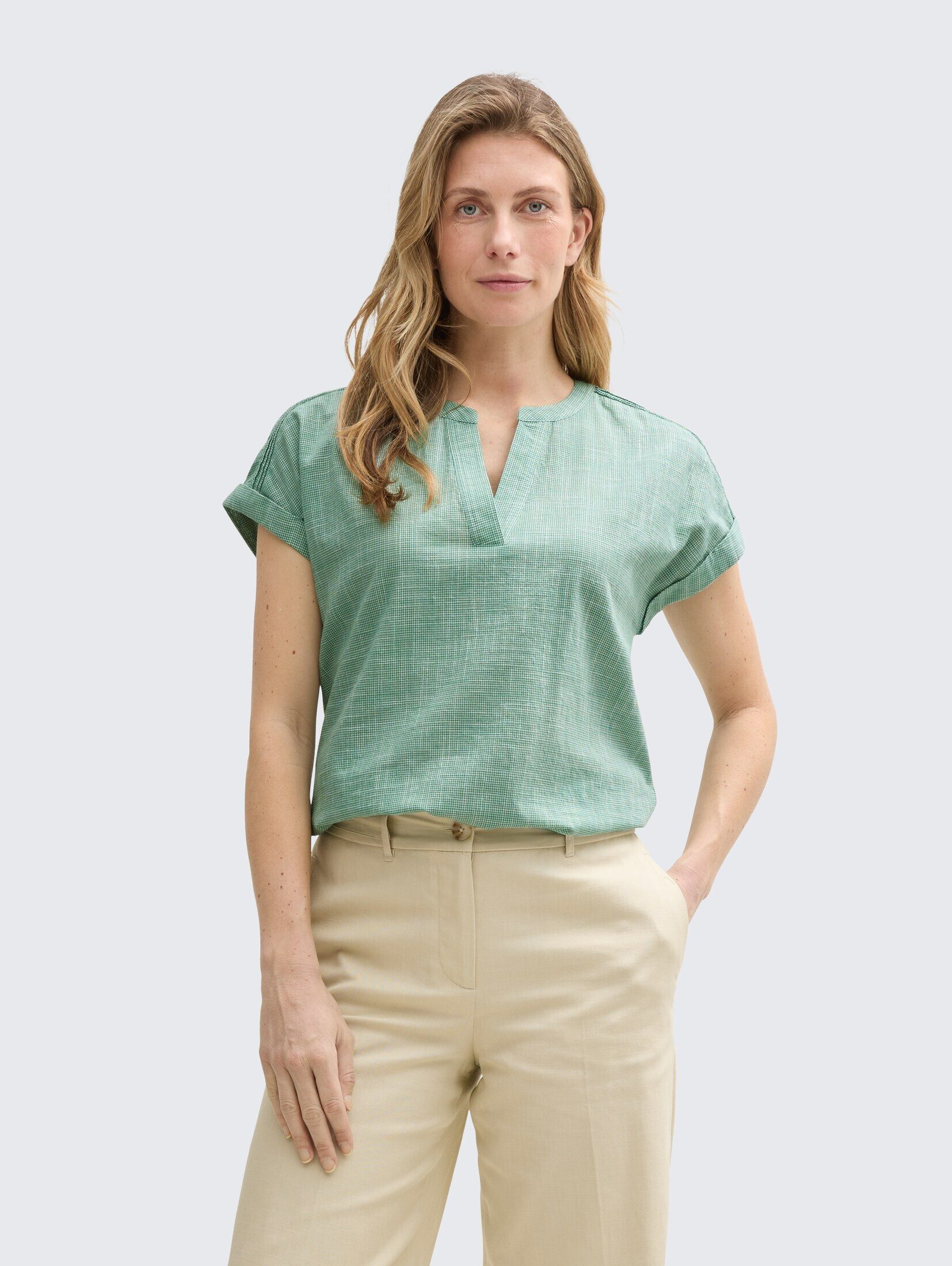 TOM TAILOR Kurzarmbluse Блузки & Футболки Loose Fit Bluse