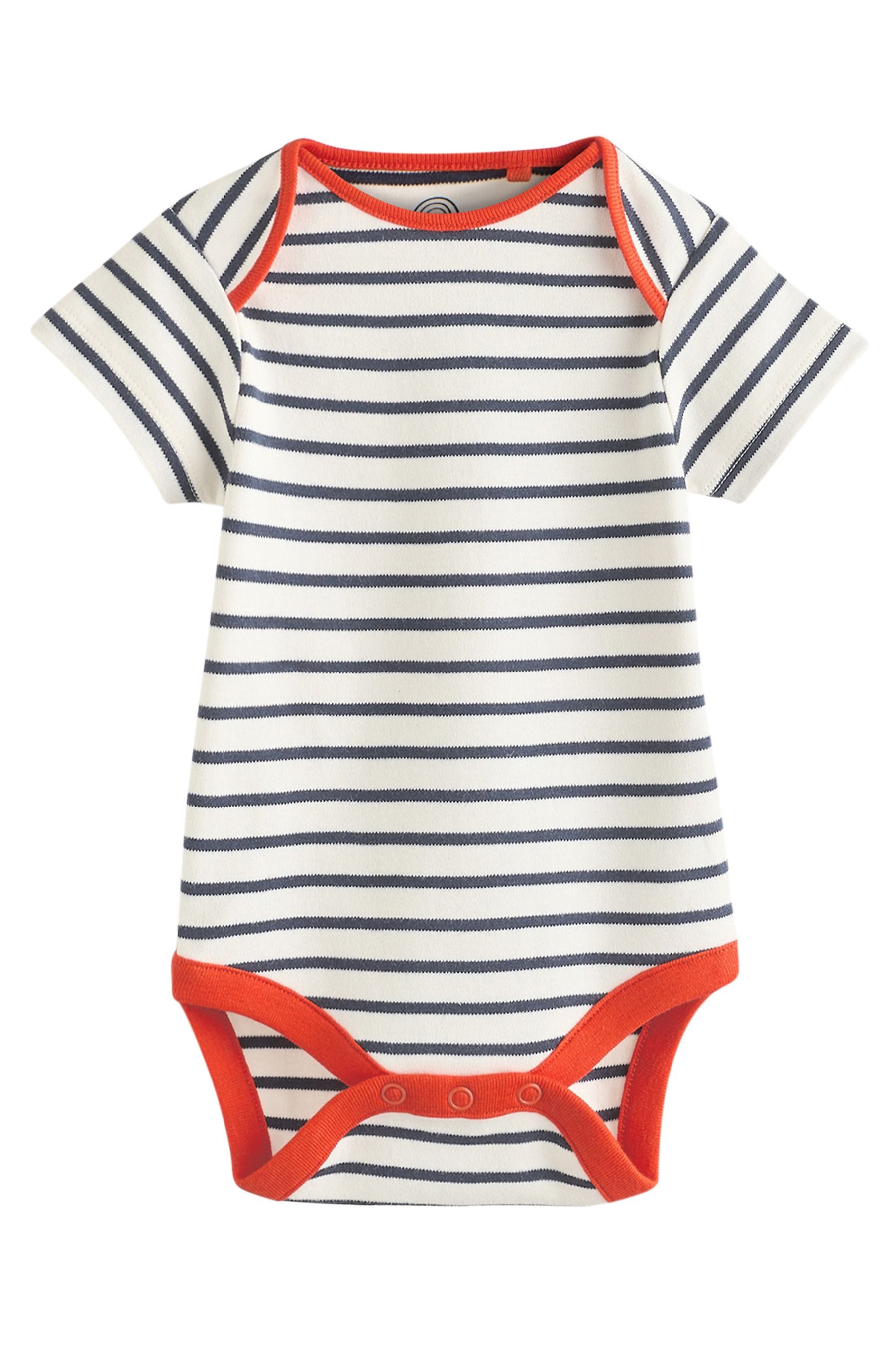 Next T-Shirt-Body Kurzärmelige Bodys Streifen 100% Baumwolle, 5 Stk. (5-tlg)