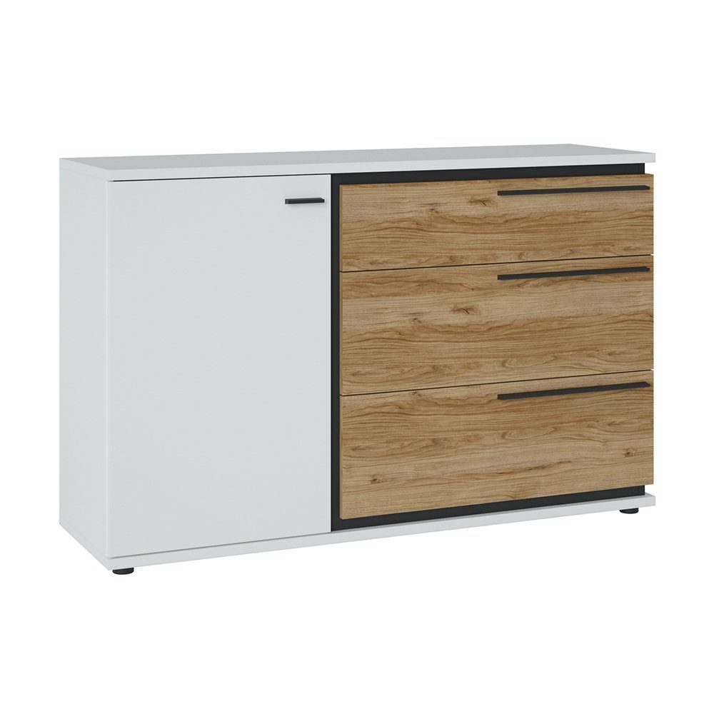 Lomadox Sideboard SANDVIKA-129, in weiß mit günstig online kaufen
