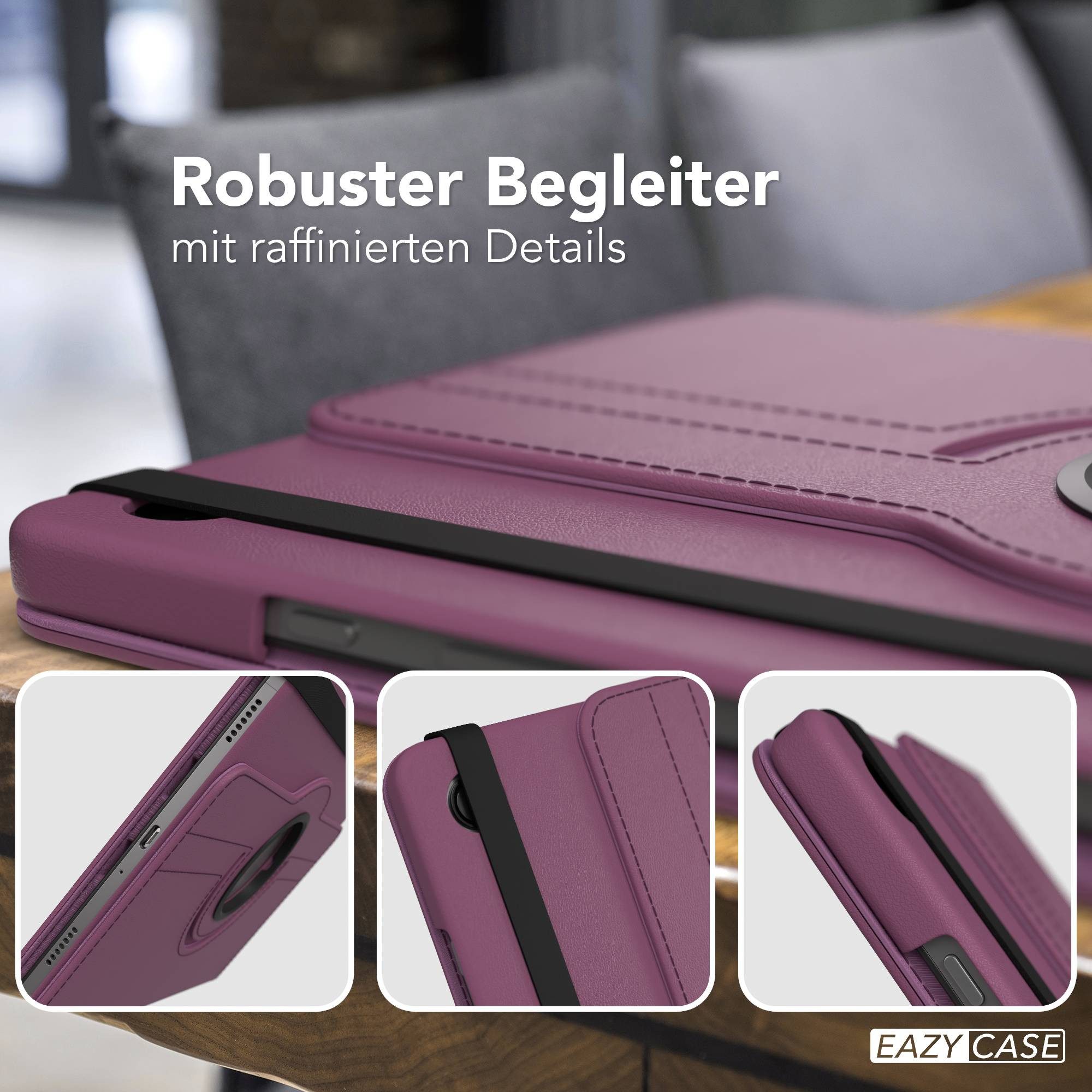 EAZY CASE Tablet-Hülle Rotationcase für Samsung Galaxy Tab A11 Plus 11 Zoll, Tablet-Hülle Bookstyle Case Fullcover Schutz Tasche Stehfunktion Lila – Bild 4 von 5