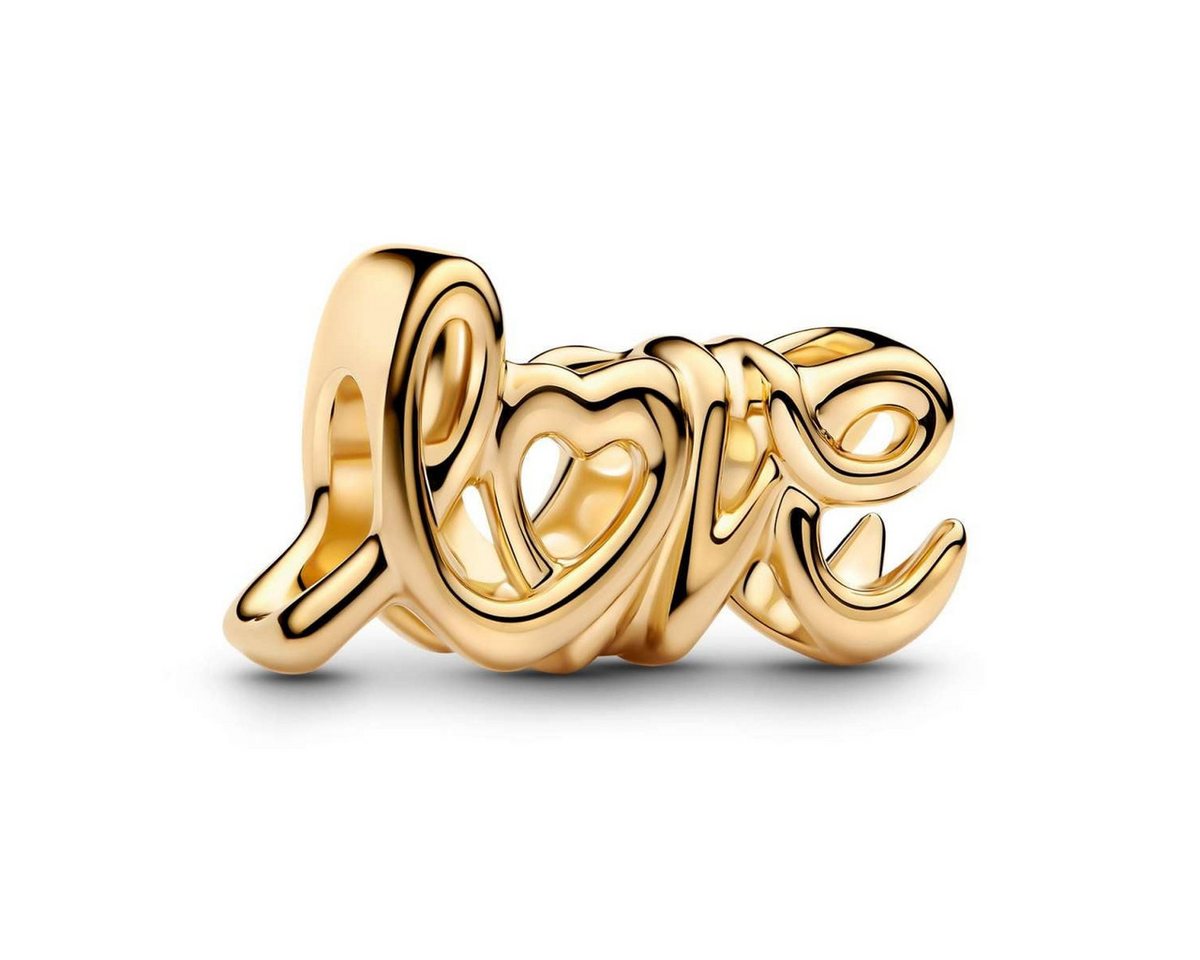Pandora Bead 763055C00, Handgeschriebene Liebe Goldfarben