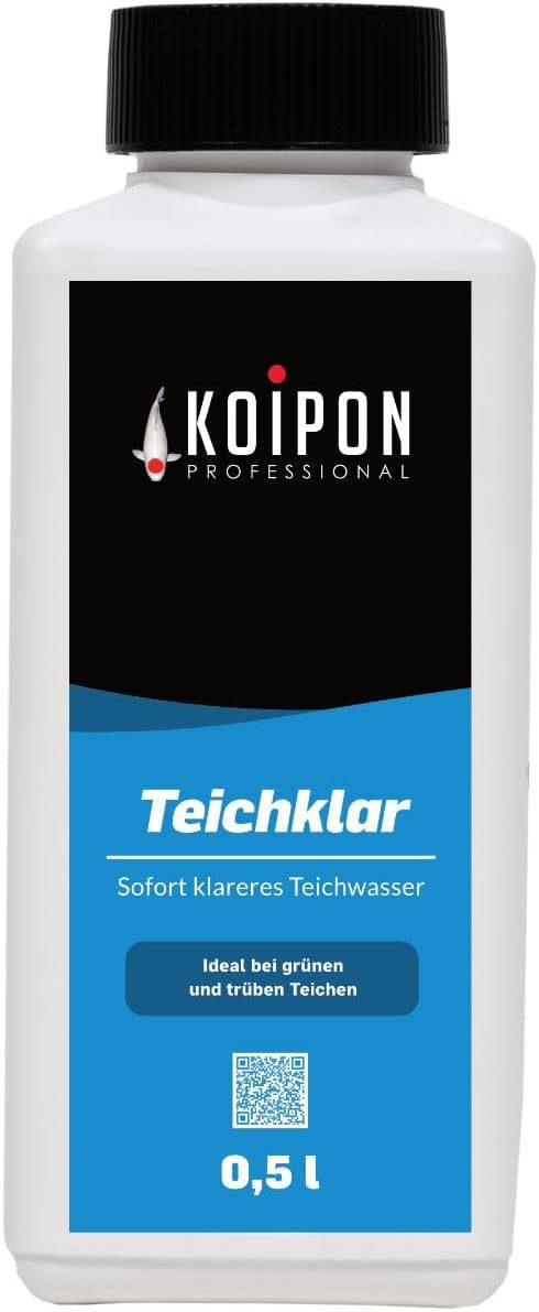 KOIPON Teichpflege KOIPON Teichklar Teichklärer gegen Schwebealgen & trübes Wasser, Wasserklärung, Schwebealgen entfernen, pH-Wert stabil, Made in Germany
