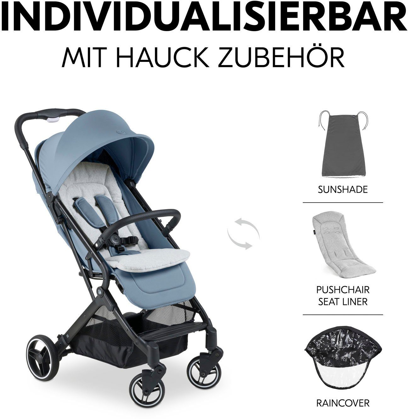 Travel Plus, Kinder-Buggy Care Blue Hauck N Dusty