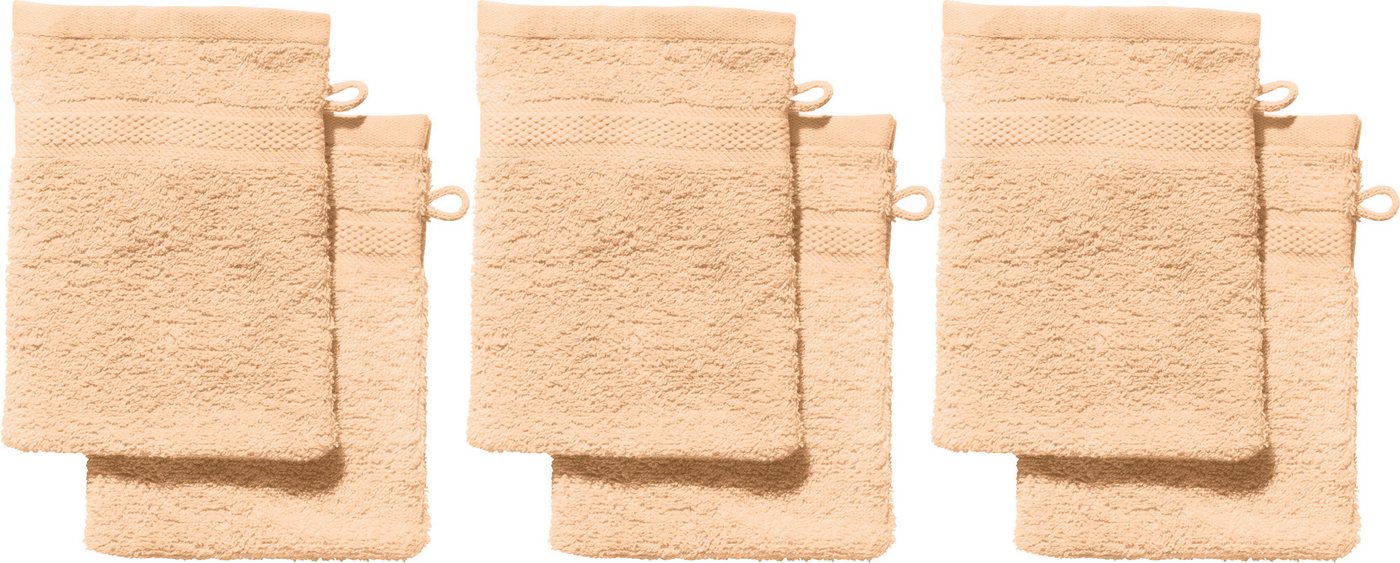 REDBEST Waschhandschuh Waschhandschuh "Chicago" 6er-Pack, Frottier, Walk-Frottier Uni