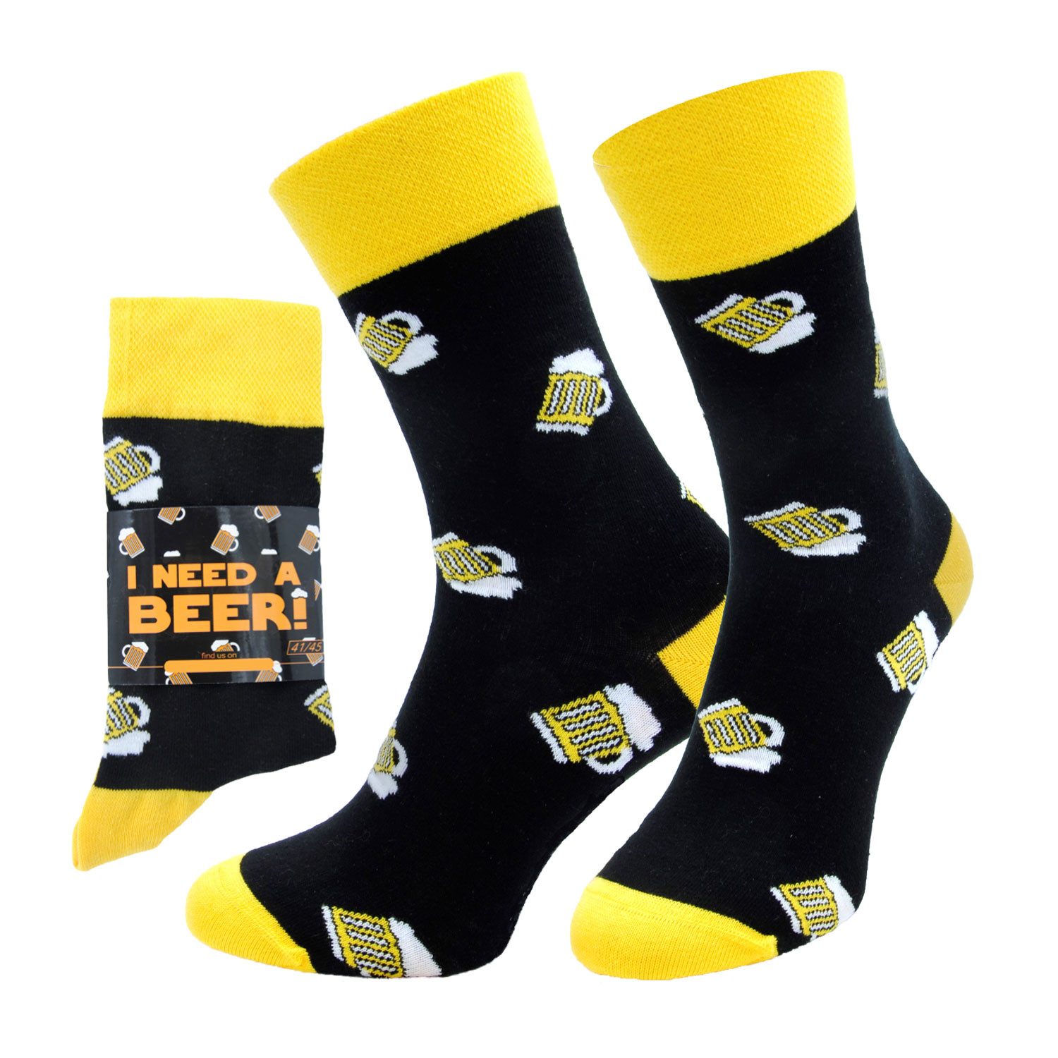 Chili Lifestyle Freizeitsocken Lustige Oktoberfest Socken mit Spruchbanderole Herren & Damen (1-Paar, Biersocken für Sie & Ihn) Unisex Trachten Strümpfe ohne Gummidruck