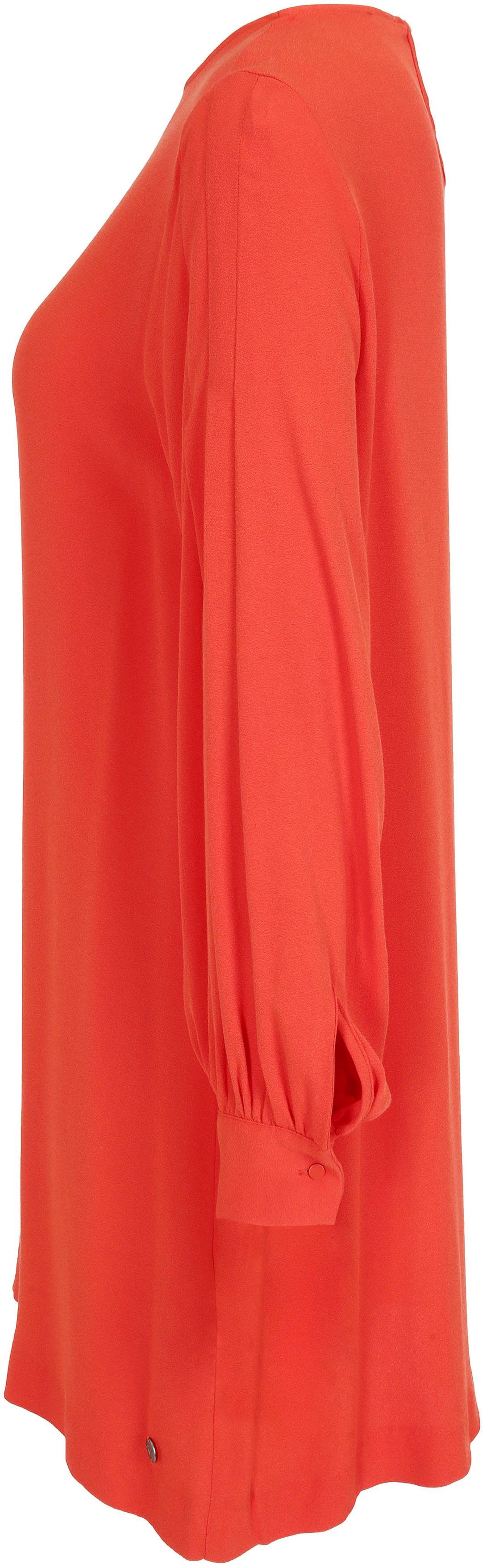NEUE mit red Tamaris Rundhalsausschnitt- A-Linien-Kleid KOLLEKTION fiery