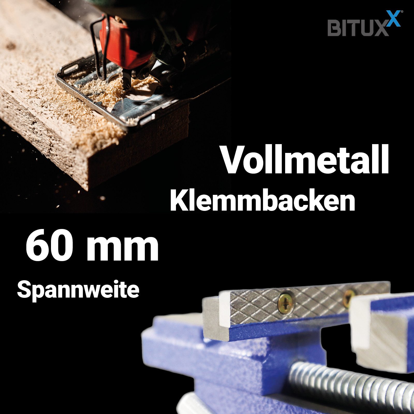 Bituxx Schraubstock Tischschraubstock 50mm, MS-19691 – Bild 5 von 5