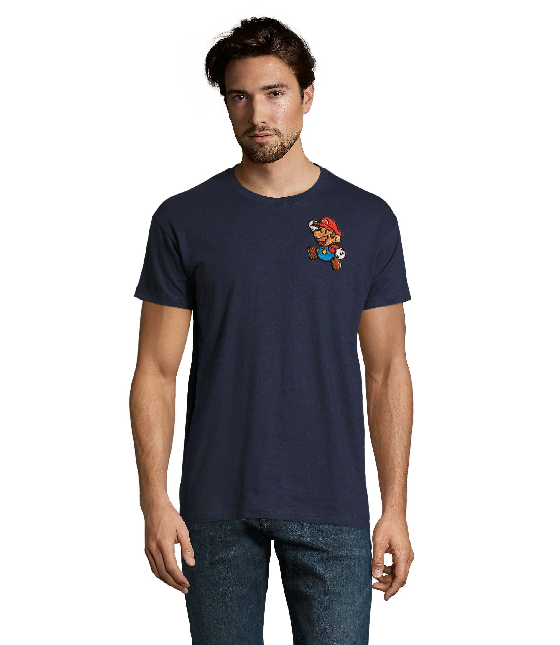 T-Shirt Mario Luigi Super Wario Yoshi Peach Patch Herren T-Shirt