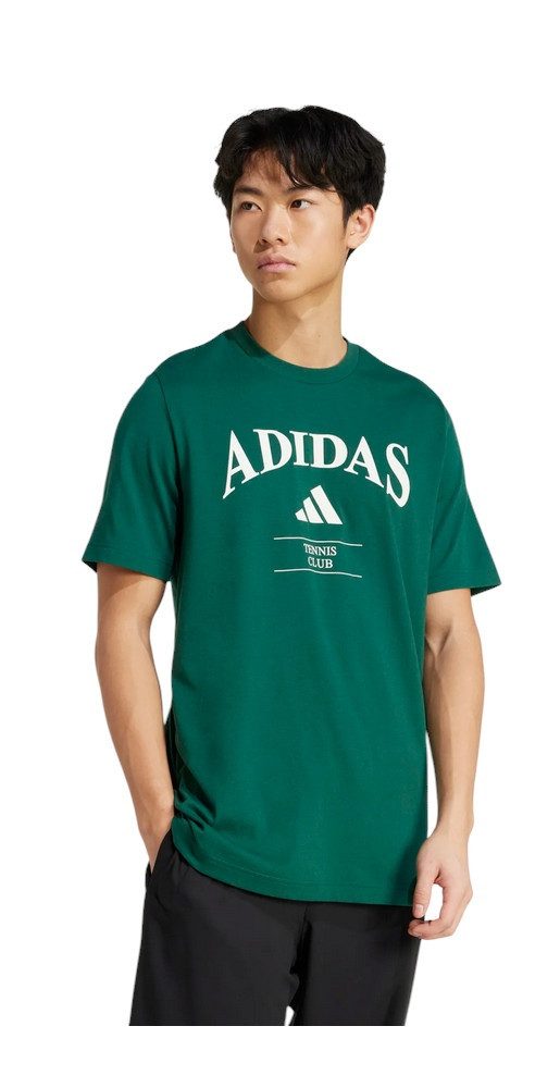 adidas Performance T-Shirt Tennis Heritage Graphic (Retro-Look) grün Herren