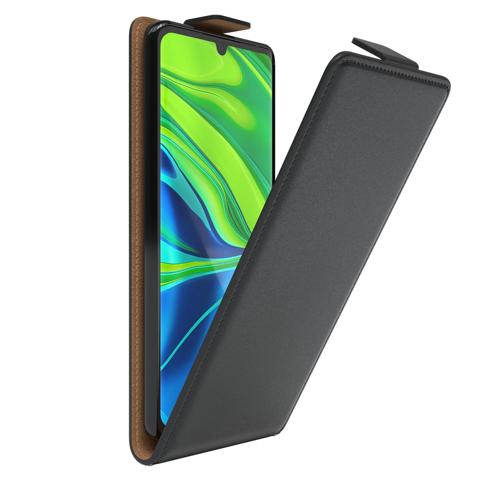 EAZY CASE Handyhülle Flipcase für Xiaomi Mi Note 10 / Mi Note 10 Pro 6,47  Zoll, Tasche Klapphülle Handytasche zum Aufklappen Etui Kunstleder Schwarz