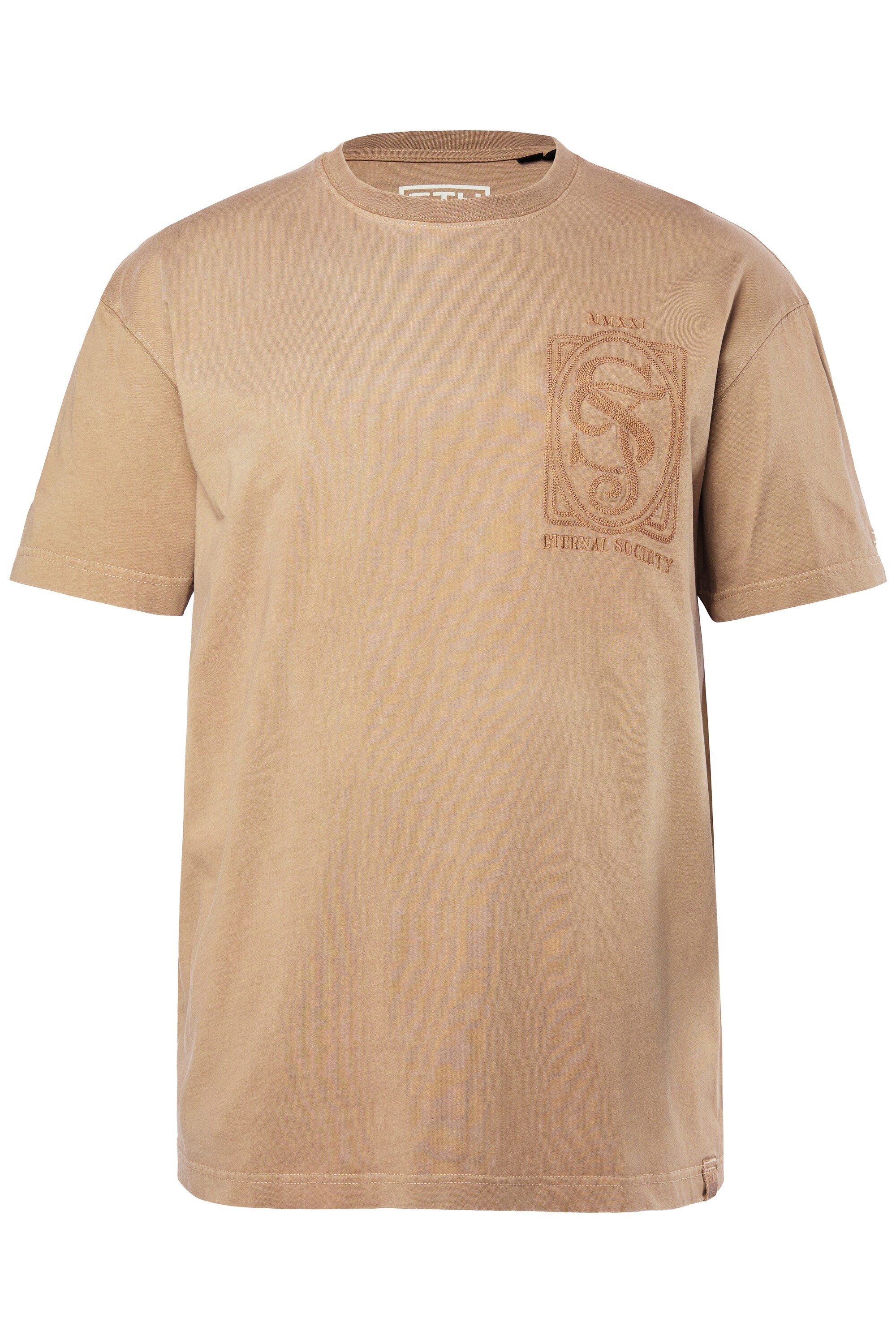 STHUGE T-Shirt T-Shirt Halbarm oversized Brustprint günstig online kaufen