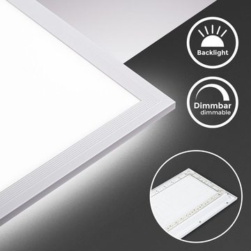 B.K.Licht Deckenleuchte LED Deckenlampe Fernbedienung 24W - BKL1495, Dimmfunktion, LED fest integriert, Kaltweiß, Neutralweiß, Warmweiß, Panel Farbtemperatursteuerung indirektes Licht 1000x250x65 mm