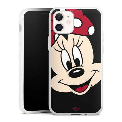 DeinDesign Handyhülle Minnie Mouse Disney Offizielles Lizenzprodukt Minnie All Over, Apple iPhone 12 mini Silikon Hülle Bumper Case Handy Schutzhülle
