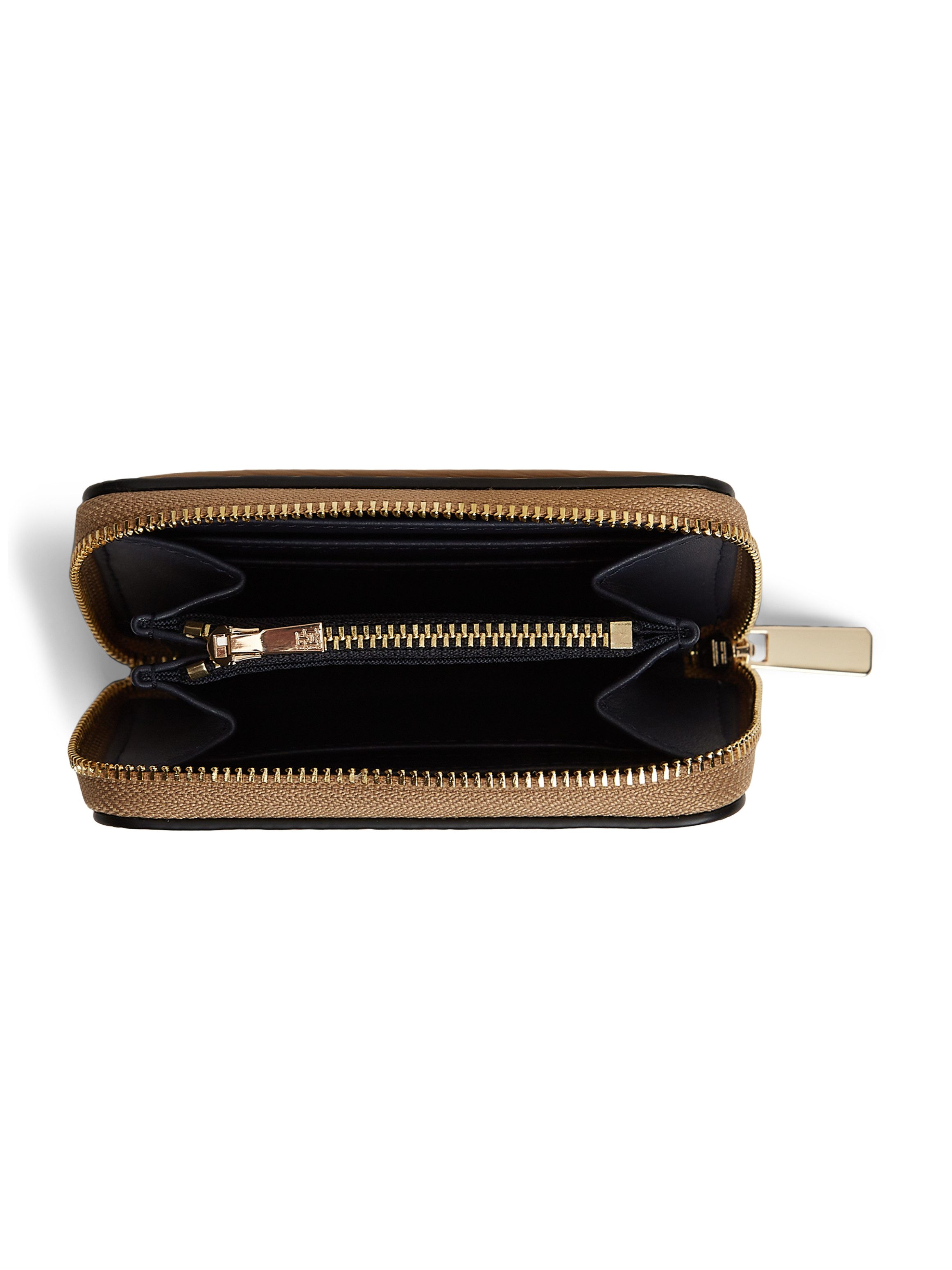Tommy Hilfiger Geldbörse TH MODERN COMPACT ZA, Damen Geldbeutel, Portemonnaie mit Logo-Schriftzug