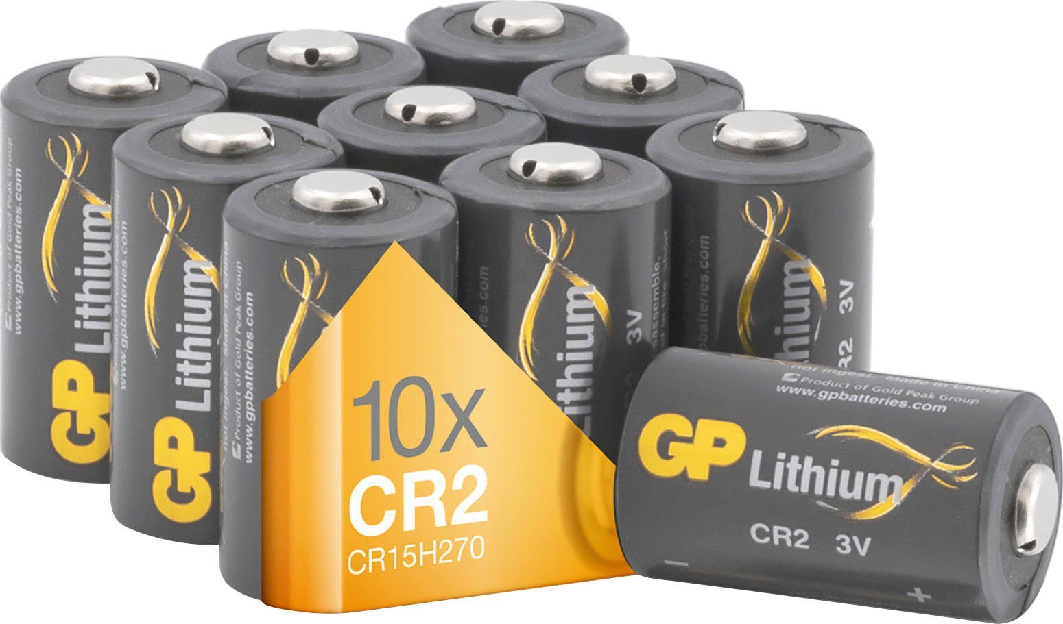 10 GP Lithium Batterie, 10er CR2 CR2 Batteries V, (3 Pack St)