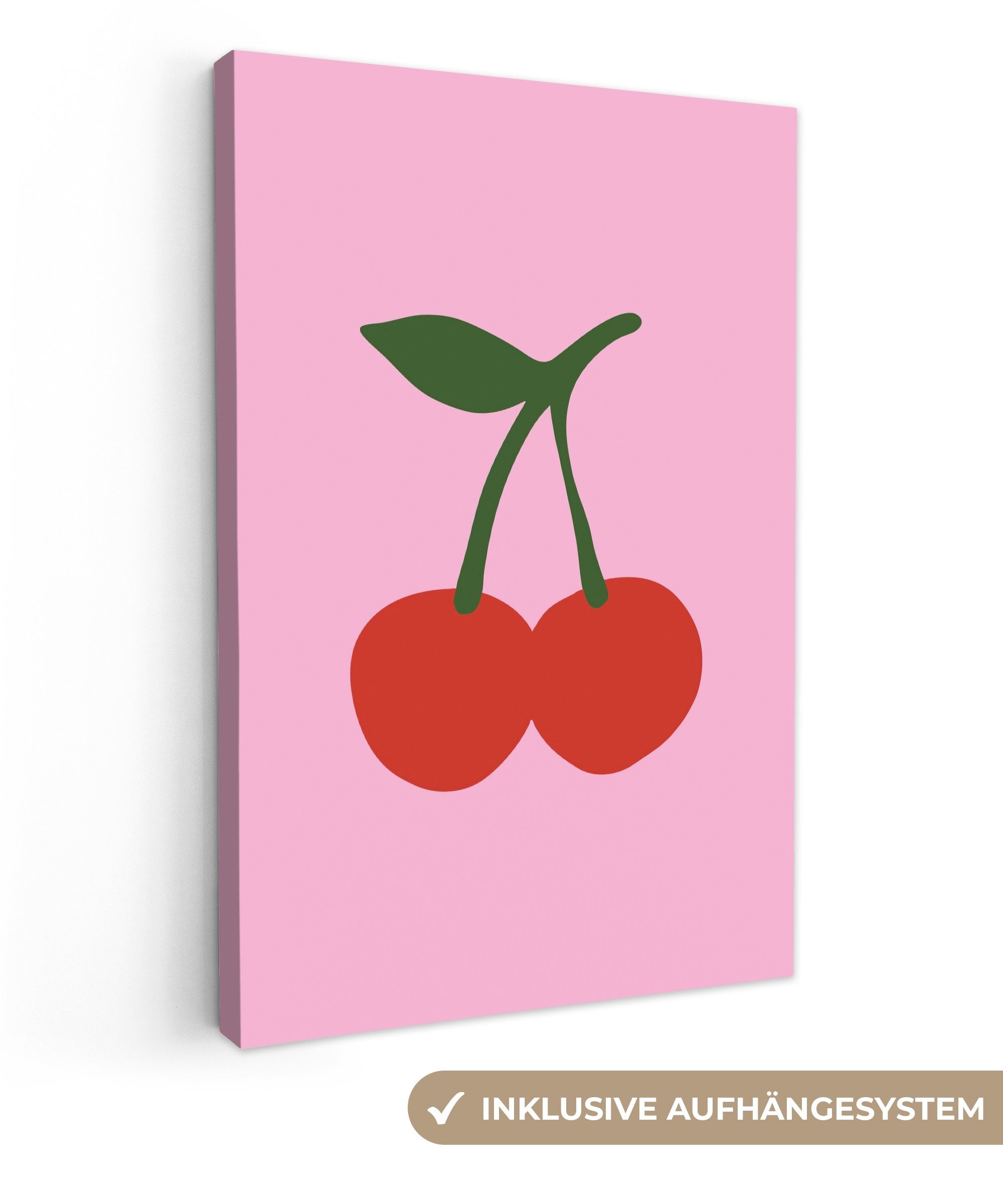 OneMillionCanvasses® Leinwandbild Kirschen - Rosa - günstig online kaufen