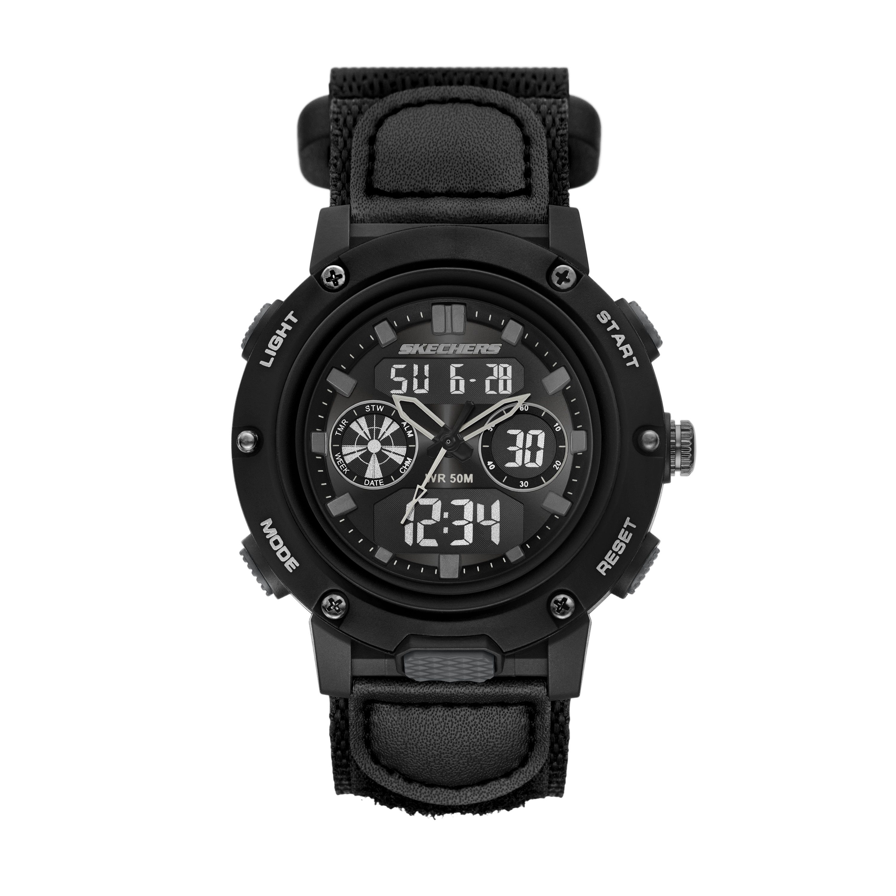 Skechers Chronograph Warner SR1200, Quarzuhr, Armbanduhr, Herrenuhr, digital, analog, Tag, Wochentag